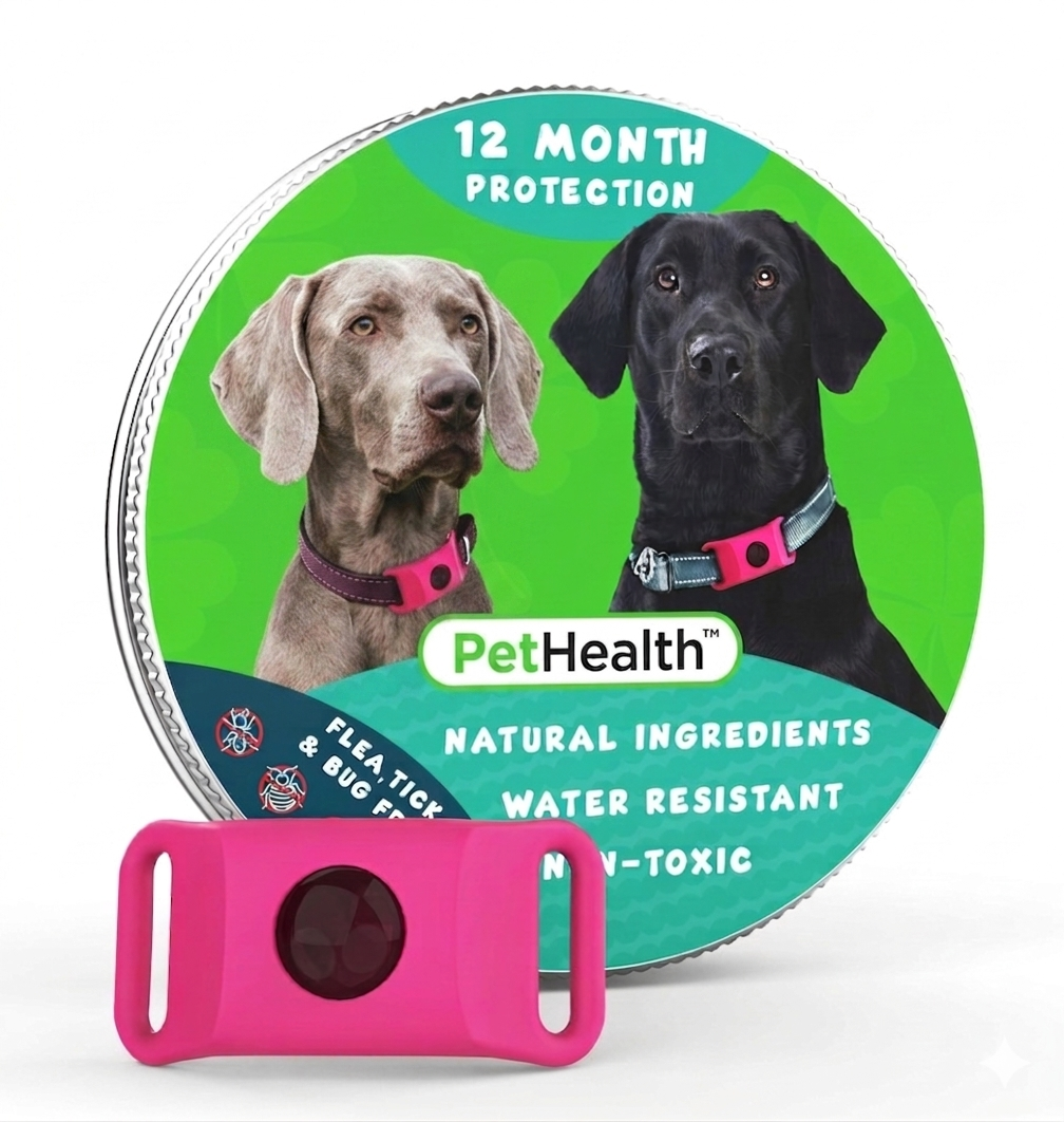 PetHealth™ Pakabukas Nuo Erkių ir Blusų Šunims - 12 Mėnesių Apsauga
